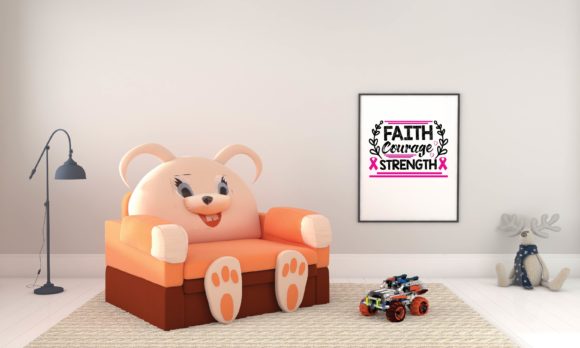 Faith Courage Strength Graphics for Crafts